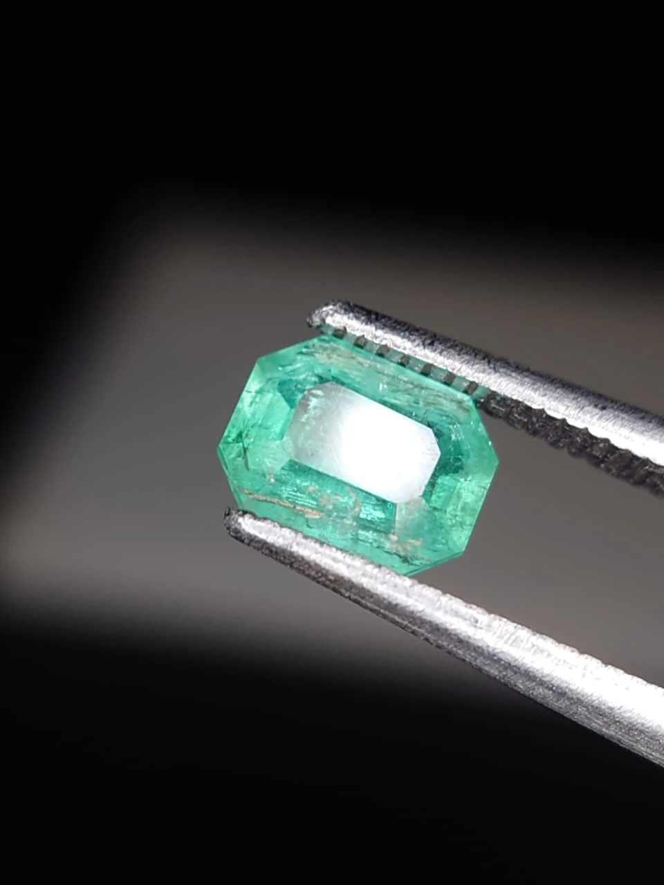 0.7ct Natural Octagon Faceted Panjshir Emerald from Afghanistan — view 2